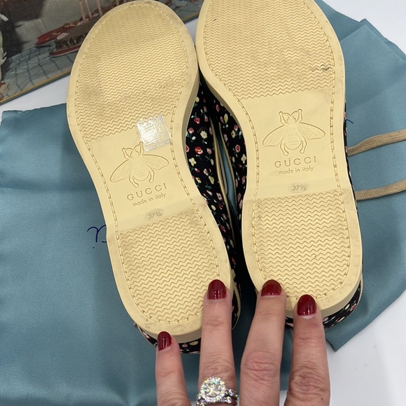 ๐ฆ NWT Gucci X Liberty of London Canvas Holly Printed Loafers W Orig Box - Picture 11 of 16